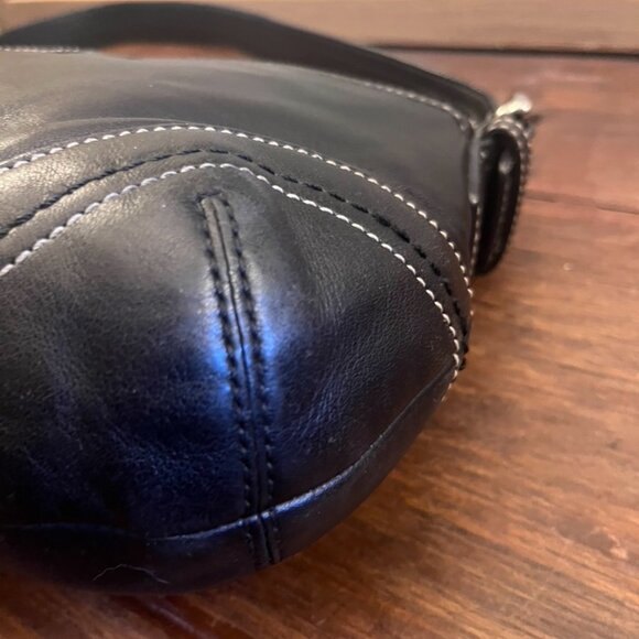 Vintage Y2K Coach Black Leather Soho Shoulder Bag - Picture 8 of 16